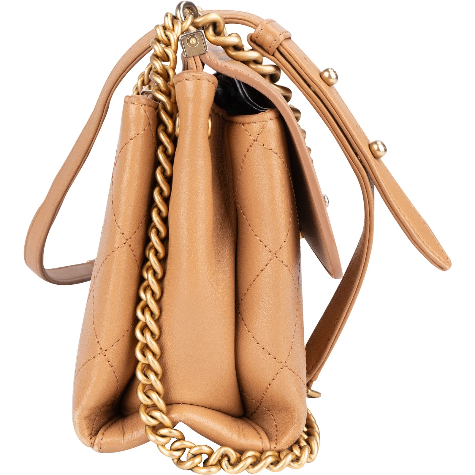 Chanel Stitching Lambskin Frame Single Flap Crossbody Bag