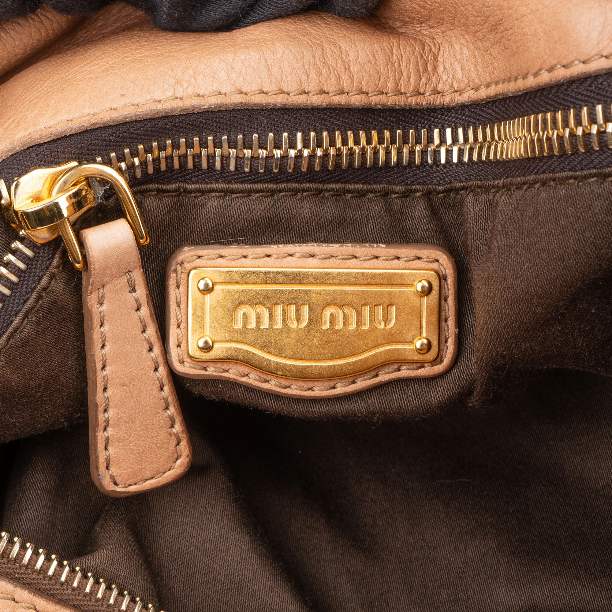 Miu Miu Classic Leather City Handbag