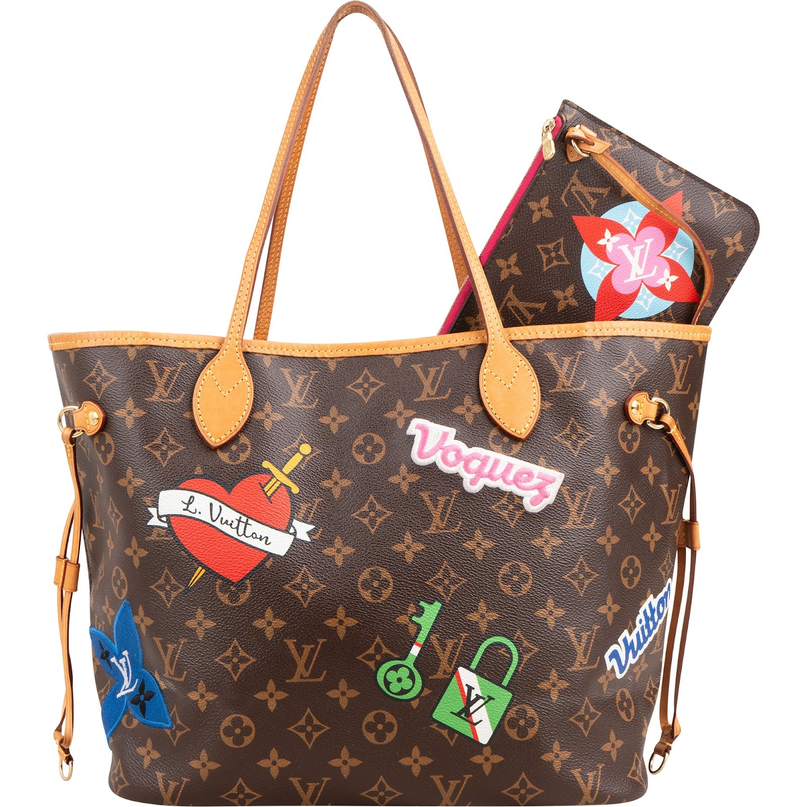 Louis Vuitton – My LV World Tour Patches Neverfull MM Shoulder Bag