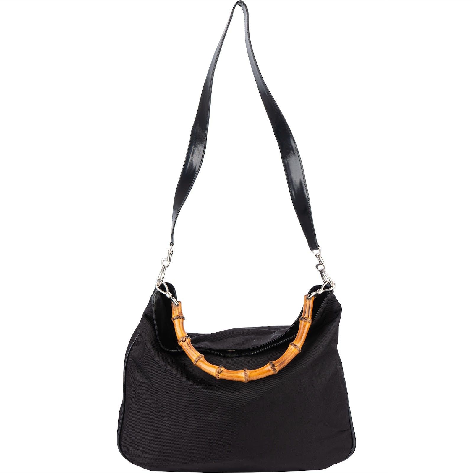 GUCCI Nylon Bamboo Hobo-schoudertas