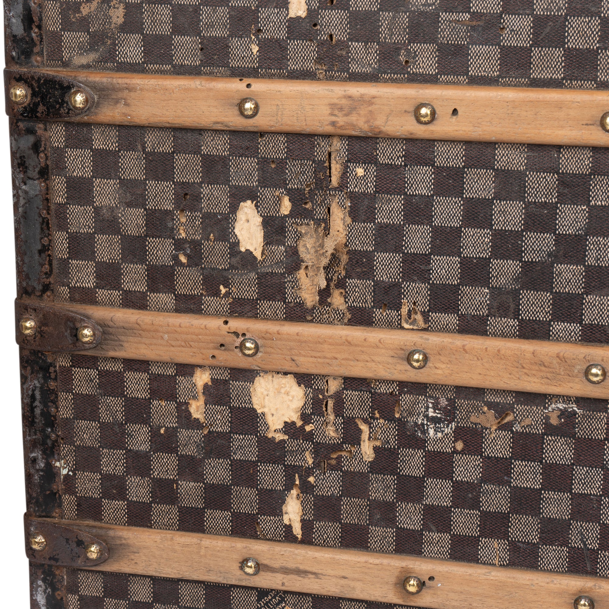 Louis Vuitton Damier Mark 2 c.1890s Courrier 100 Trunk Malle Koffer