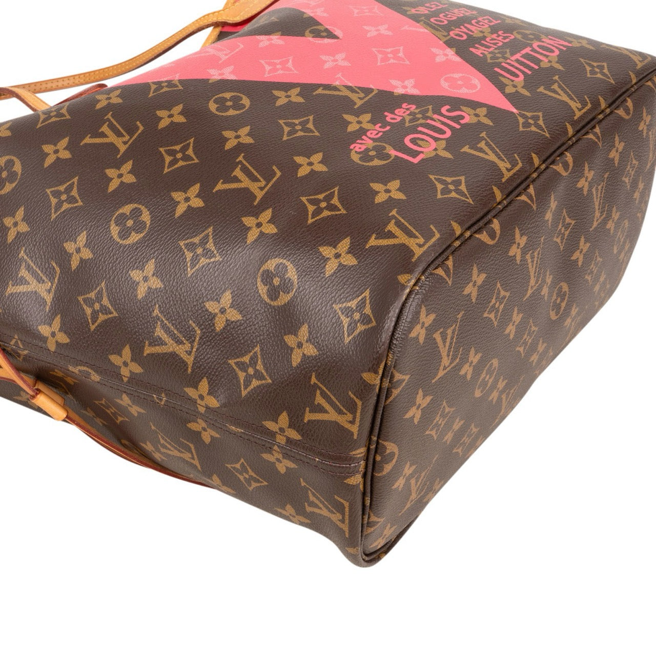 Louis Vuitton Monogram Canvas V Grenade Fuchsia Neverfull MM Shoulder Bag
