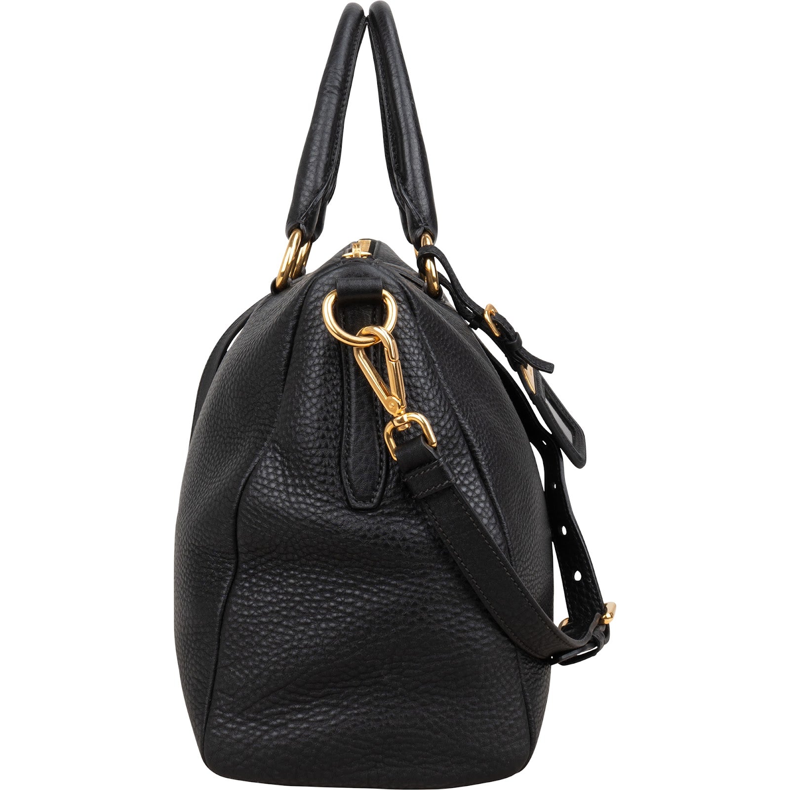 Prada Vitello Daino Leather Bauletto Handbag