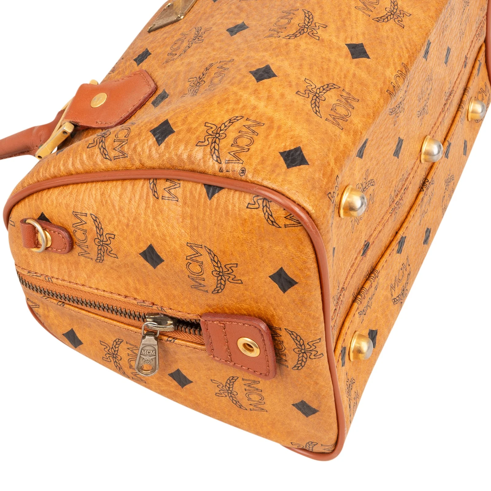 MCM Monogram Visetos Boston Bag