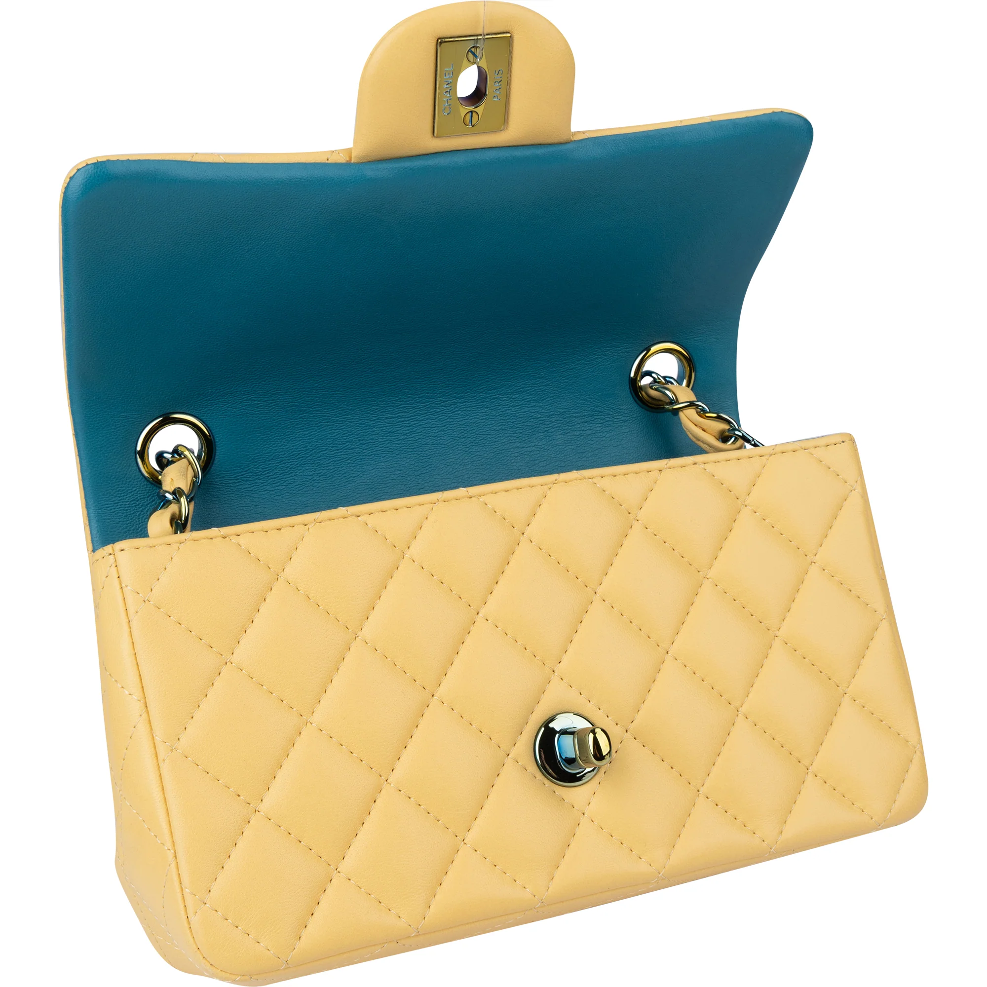 Chanel Quilted Lambskin Single Flap Crossbody Bag