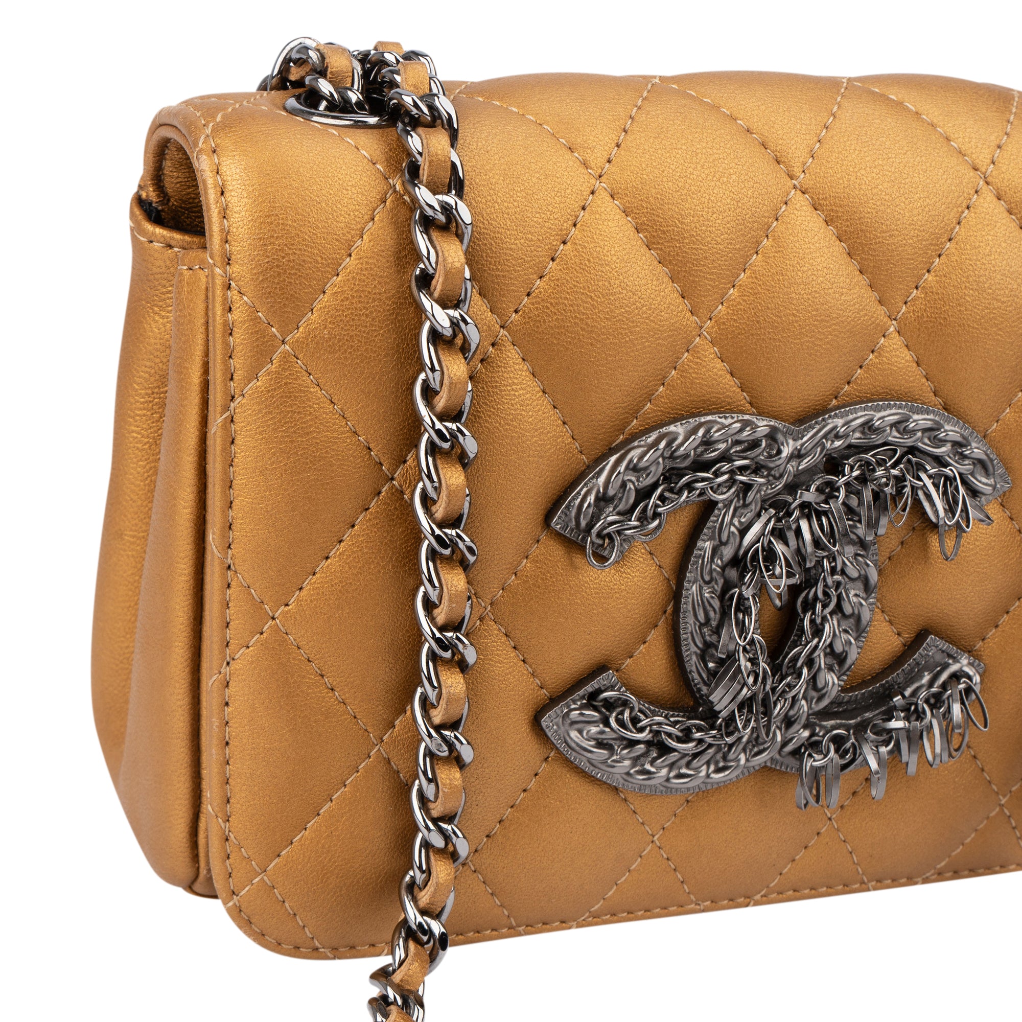 Chanel Limited Quillted Lambskin Single Flap Crossbody Bag
