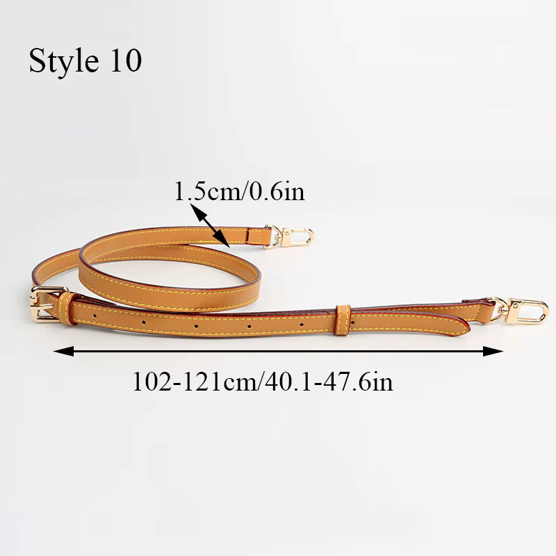 Schultergurt Luxus Leder für Handtaschen 102-121 cm 1,5 cm