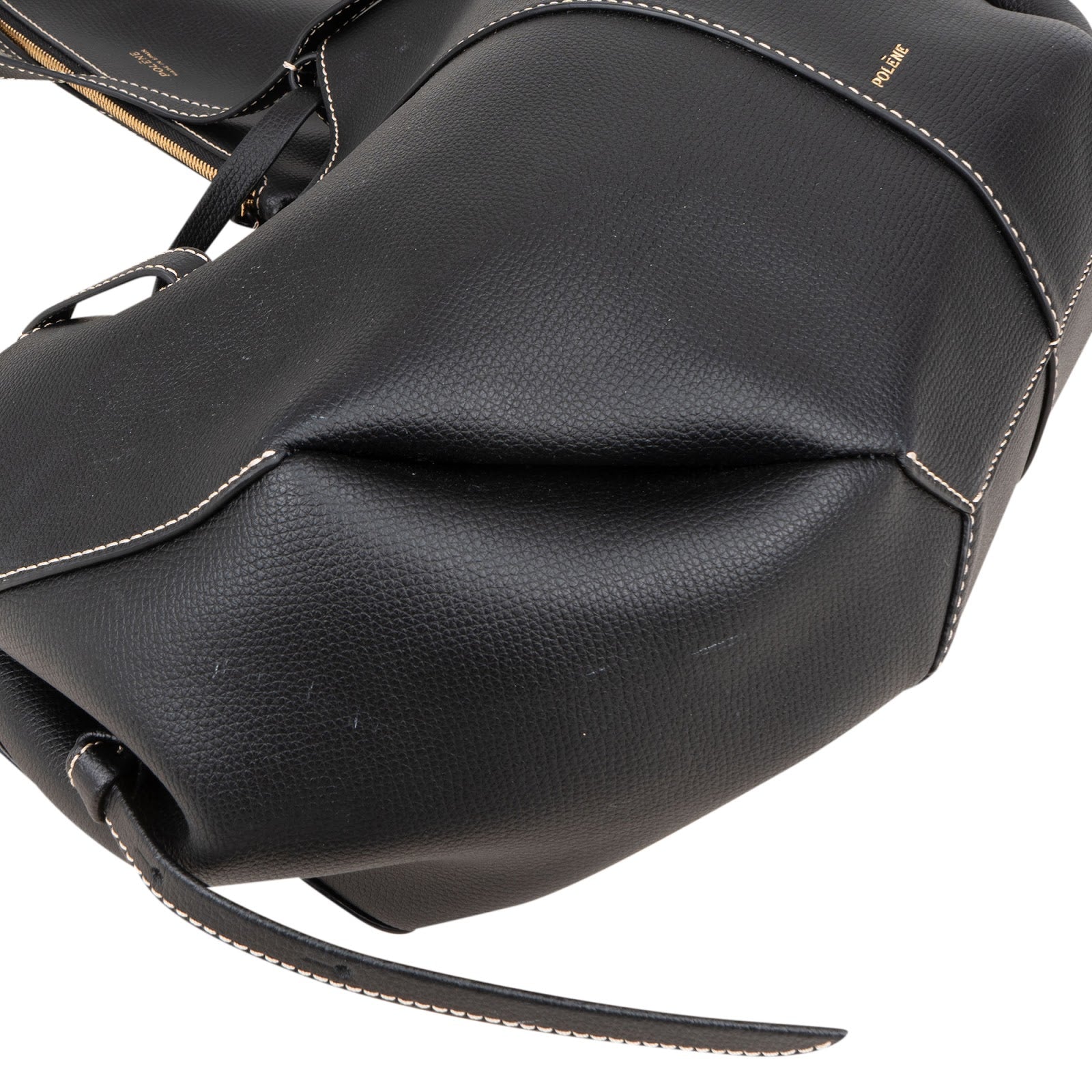 Polène Grained Leather Cyme Tote Handbag