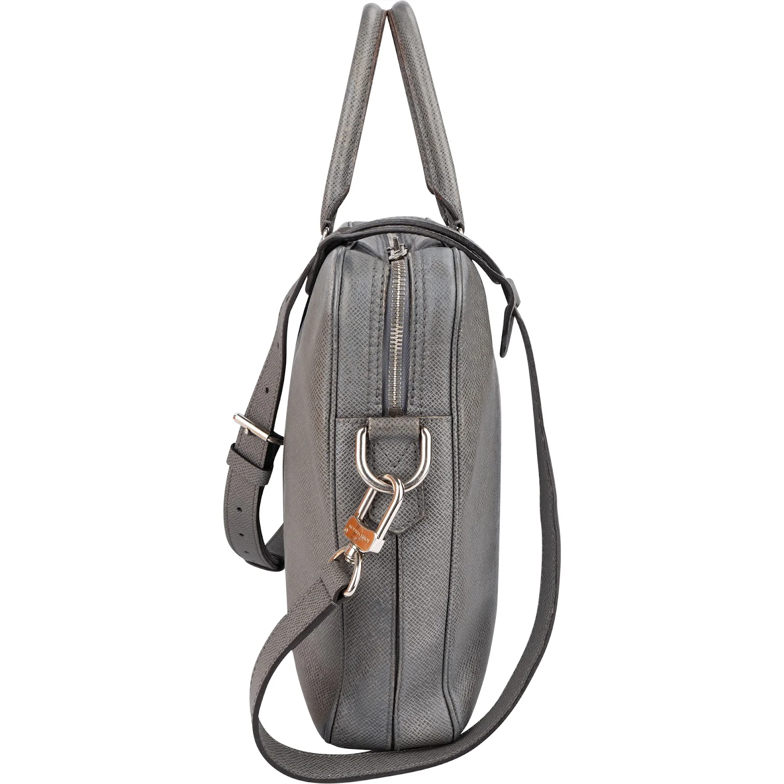 Louis Vuitton Grey Taiga Leather Porte-Documents Voyage Aktentasche