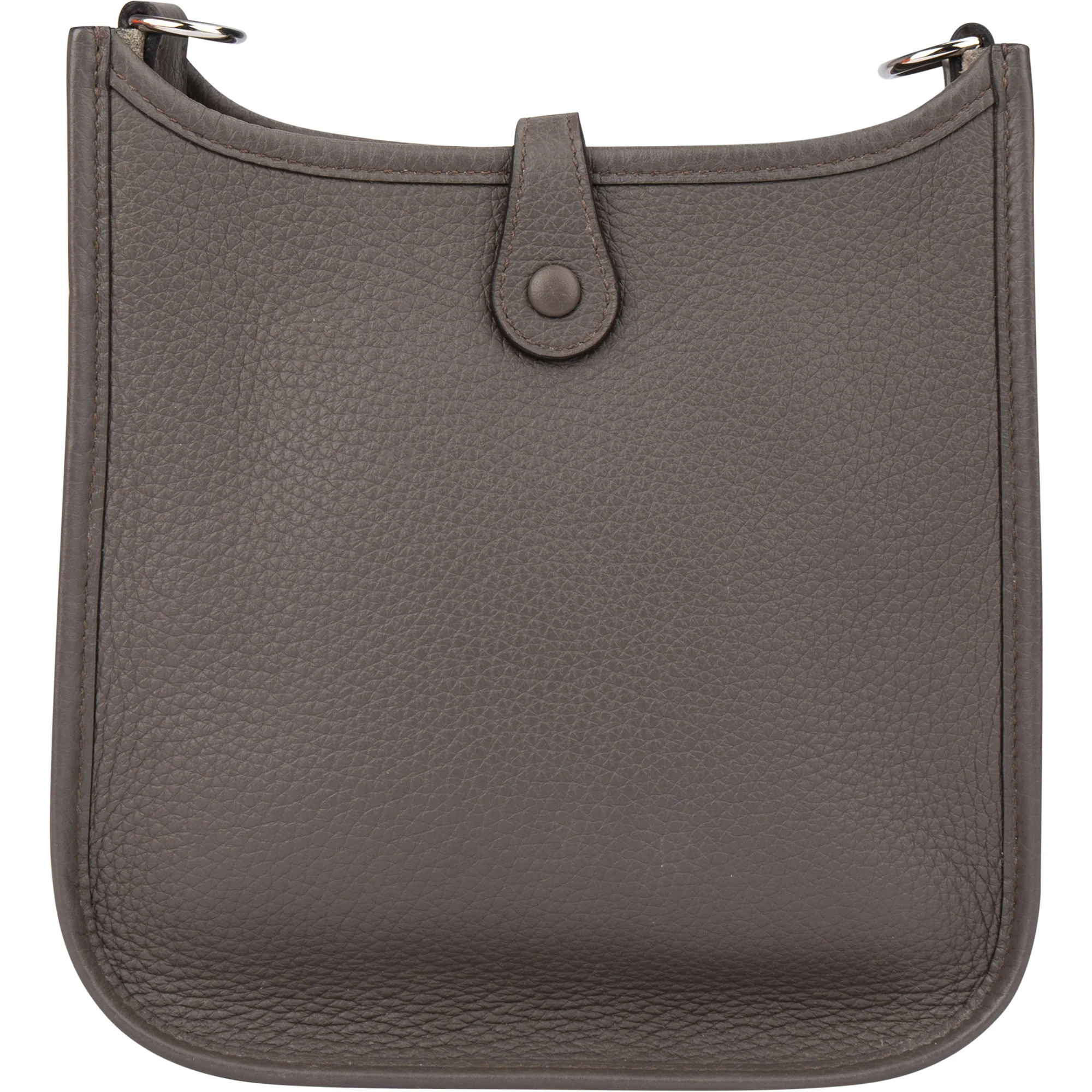 Hermès Etain Palladium Taurillon Clemence Evelyne 16 Crossbody Bag