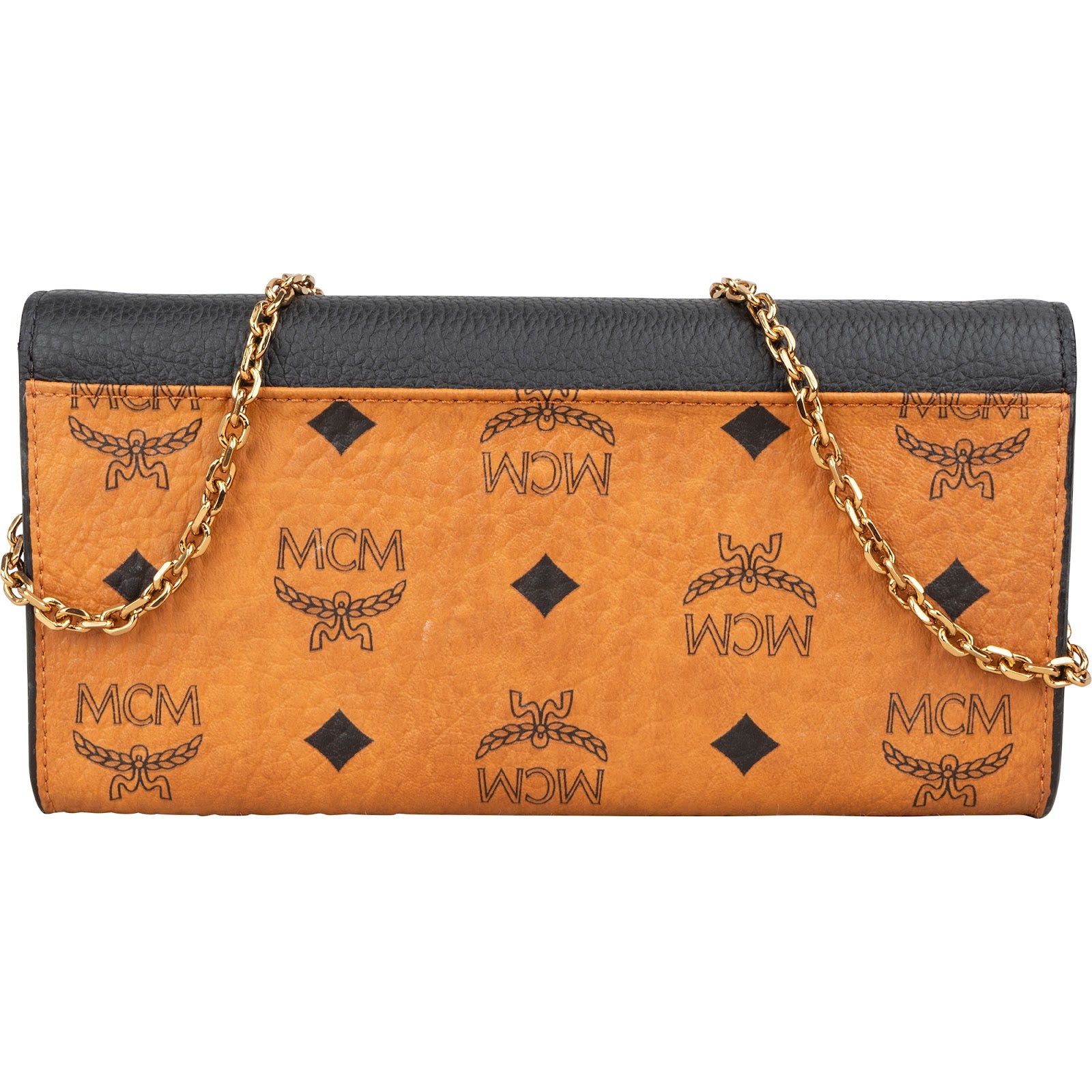 Borsa a tracolla con portafoglio a catena MCM Monogram Visetos Patricia