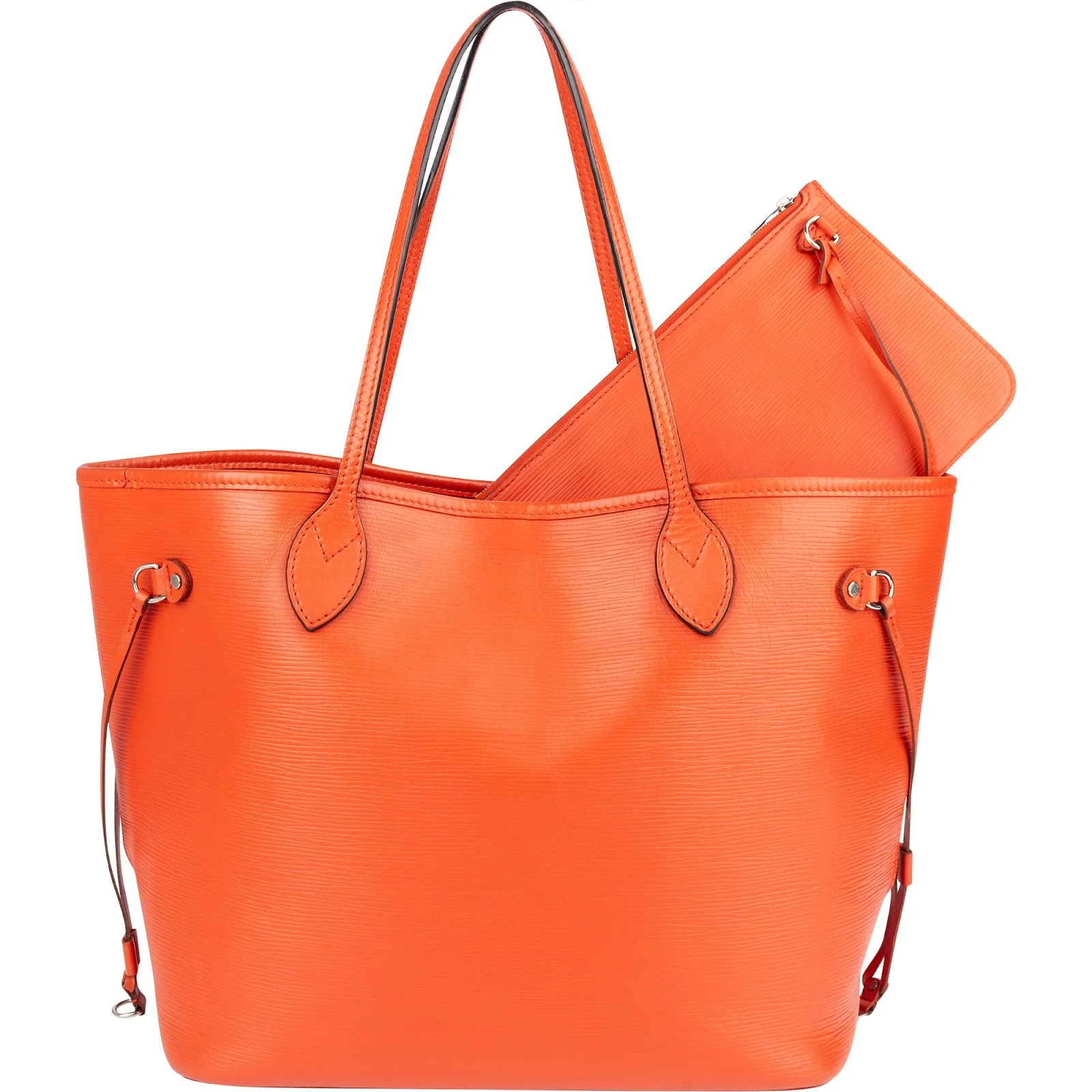 Louis Vuitton Orange Epi Leather Neverfull MM Shoulder Bag