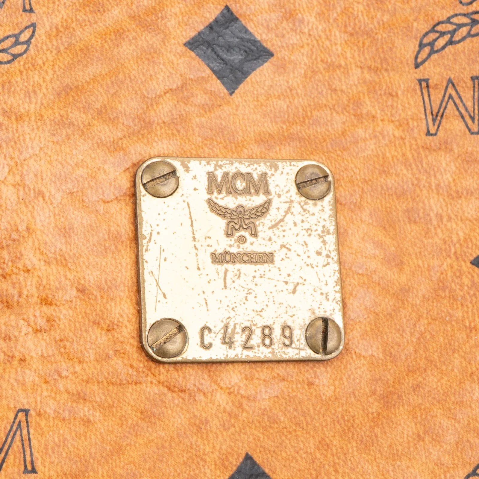 MCM Monogram Visetos Boston Bag