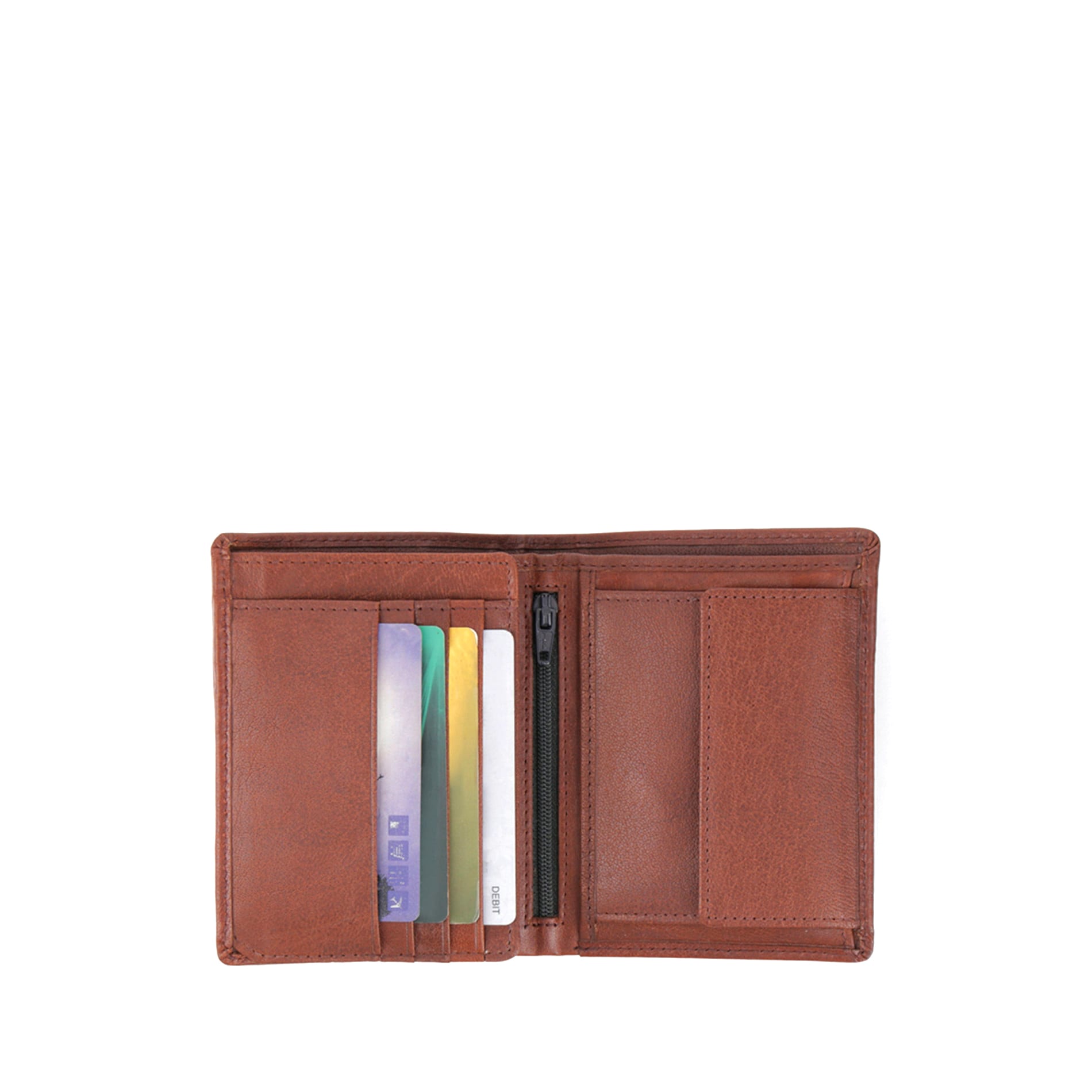 Portfel MALMÖ pionowy - koniak