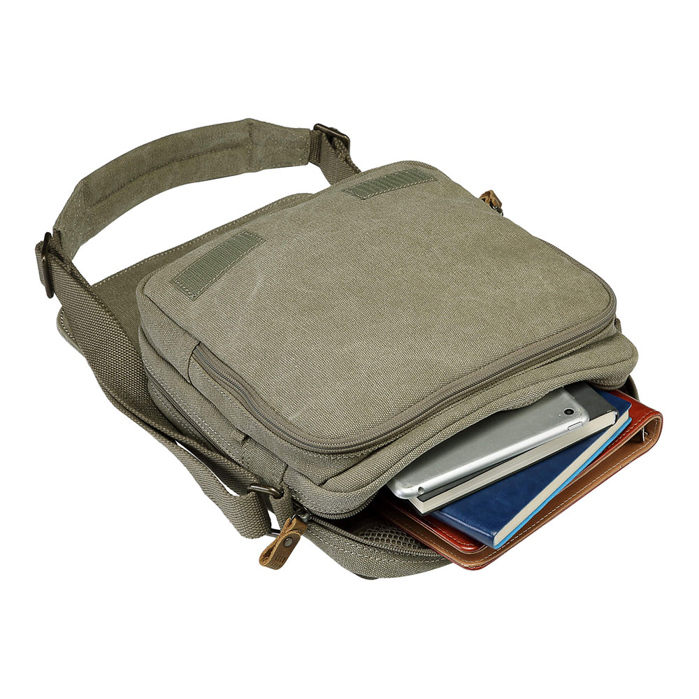 Klasyczna torba crossbody 28 cm - Khaki