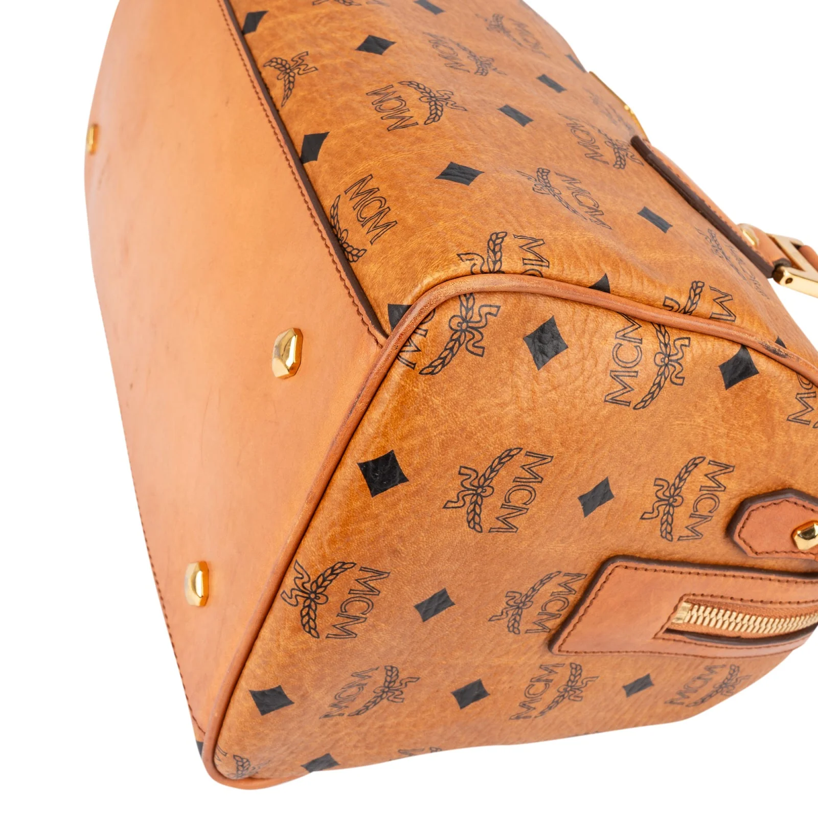 MCM Monogram Visetos Heritage Boston Bag