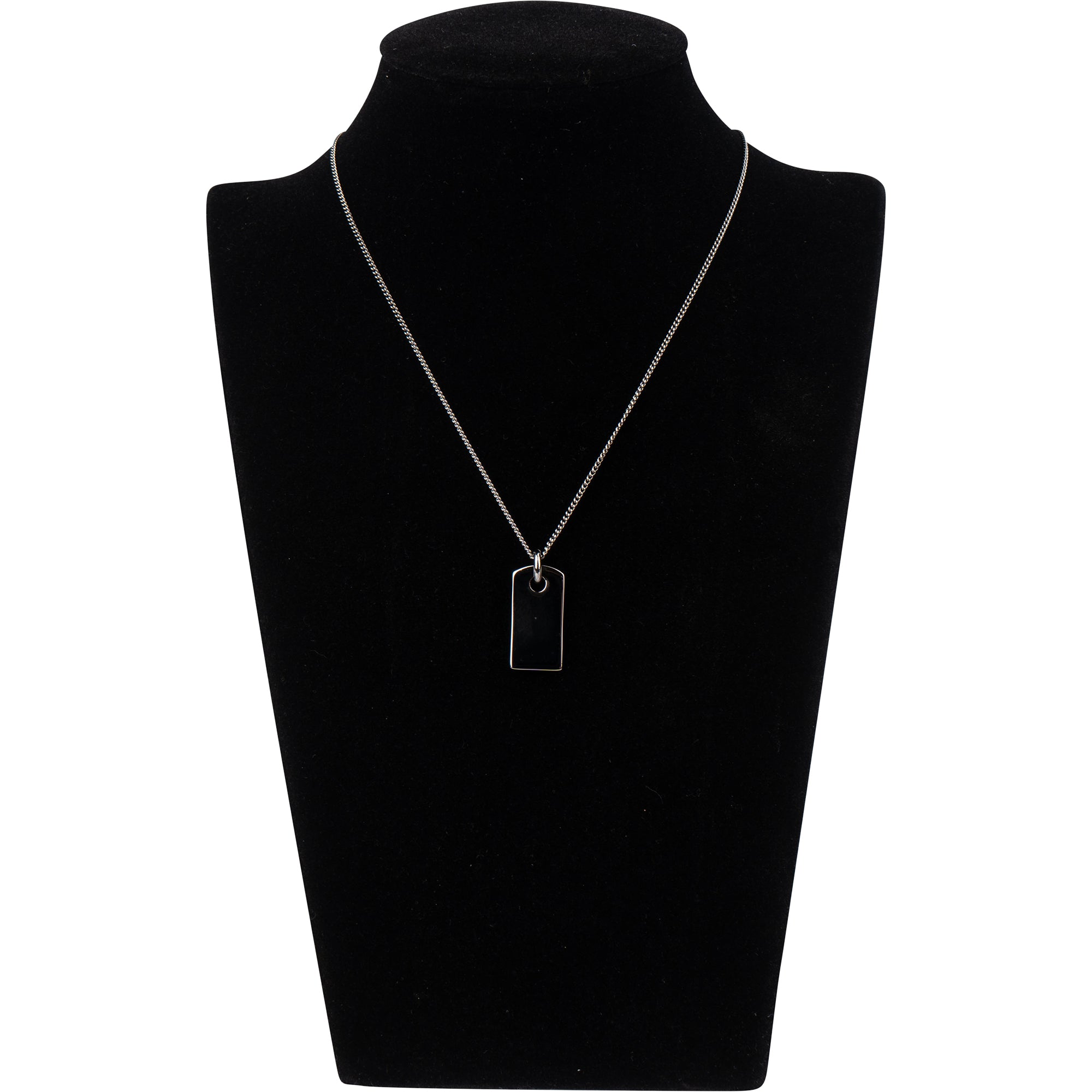 Christian Dior Space Grey Dog Tag Necklace