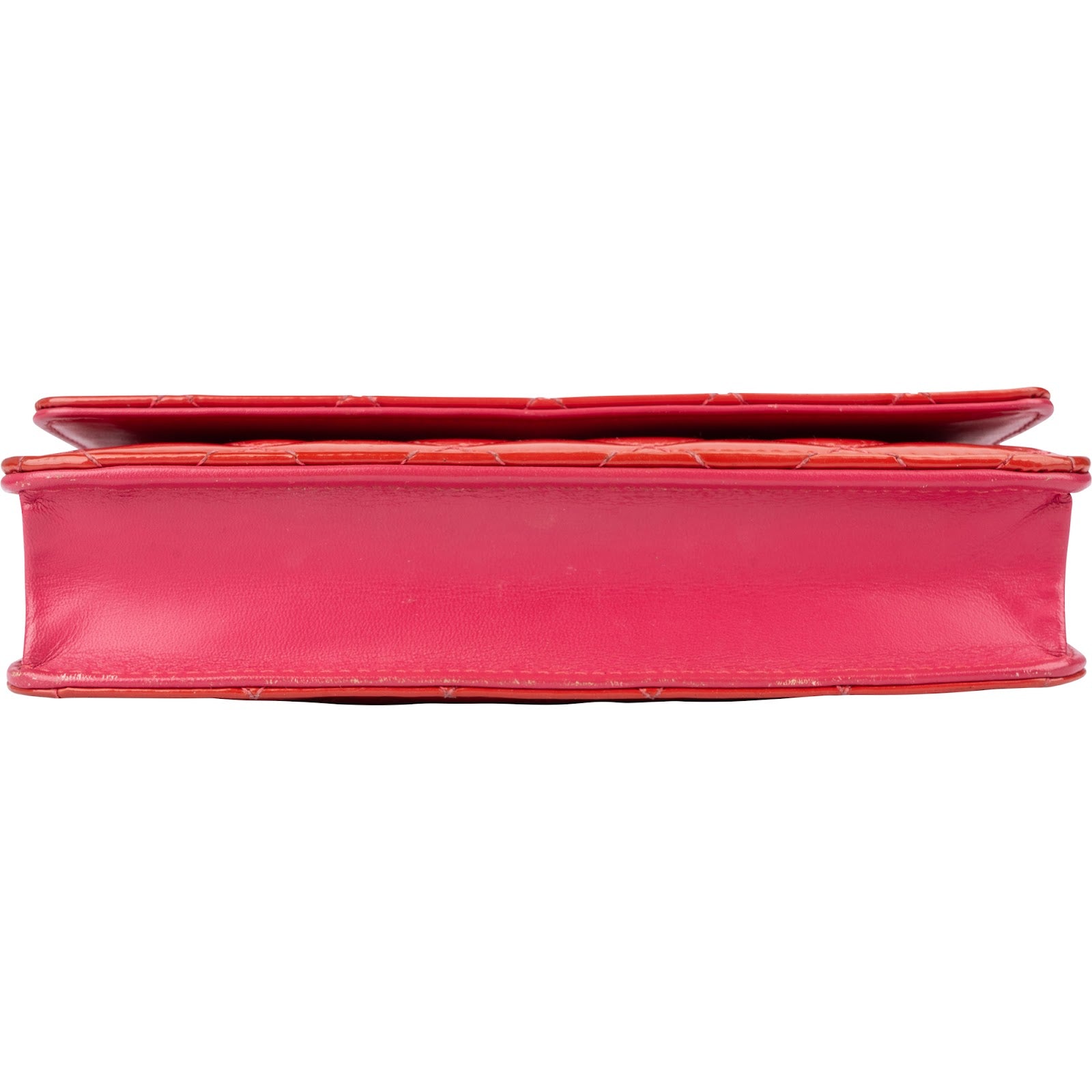 Chanel Quilted Patent Leather Wallet on Chain