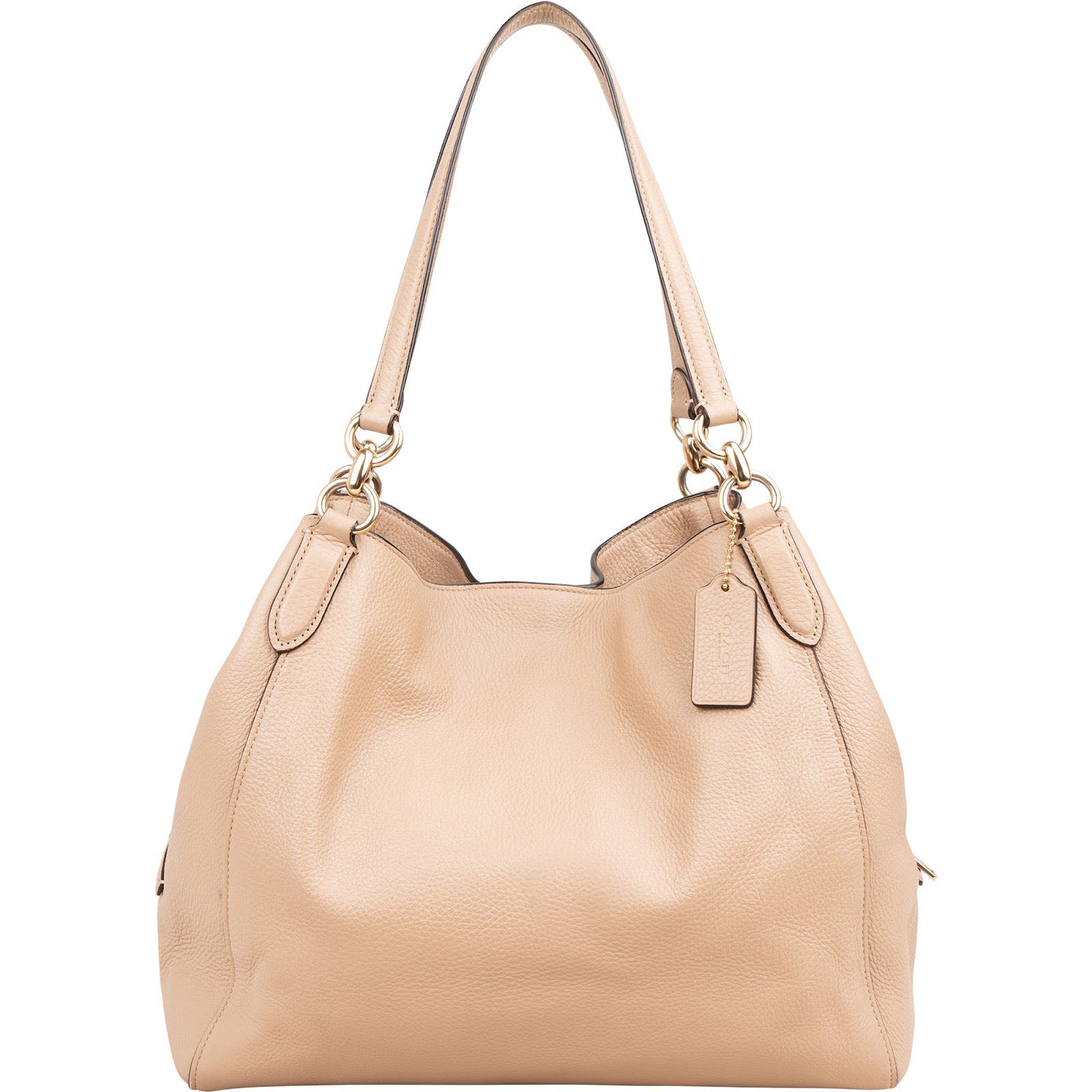 Coach Pebbled Leather Edie Shoulder Bag