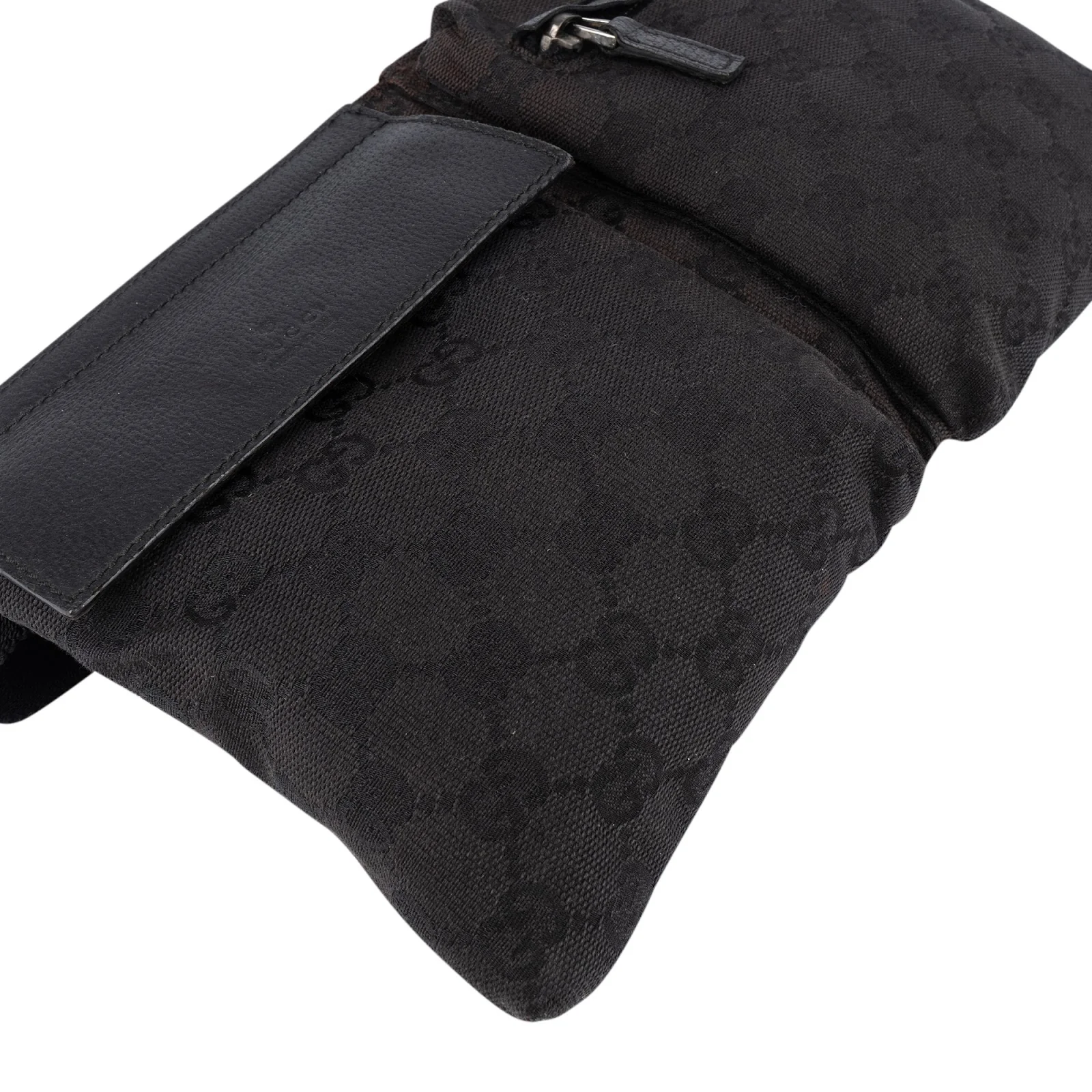 Gucci Black GG Monogram Crossbody Baumbag