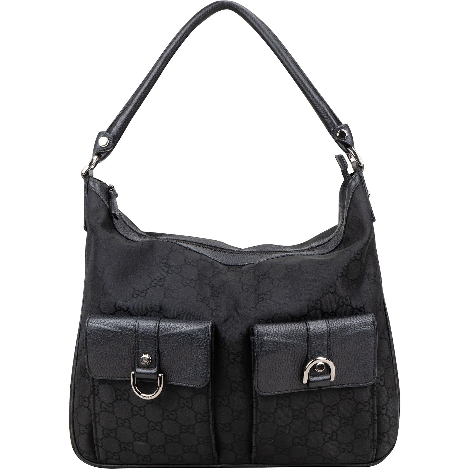 GUCCI Monogram GG Canvas Abbey D-ring Pocket Hobo-tas