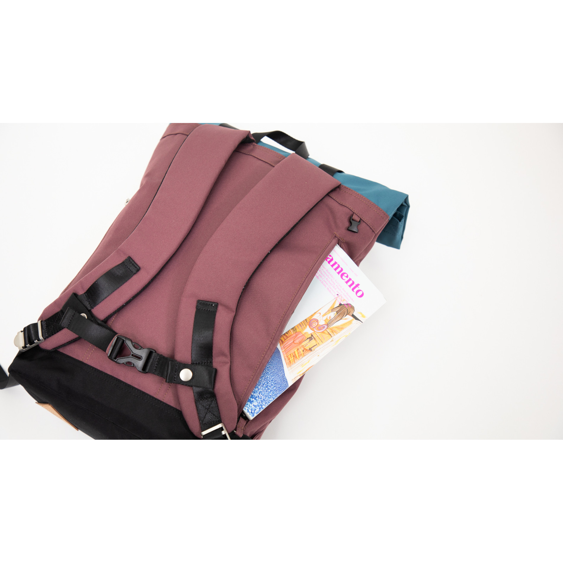 Christopher Reborn Backpack - plum x denim