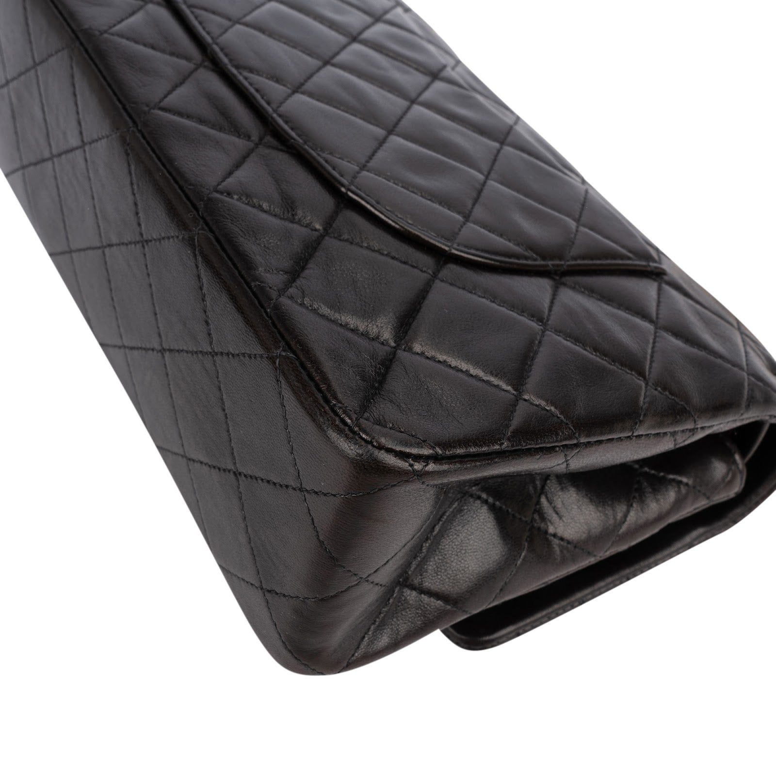 Chanel Quilted Lambskin 24K Gold Double Flap Shoulder Bag