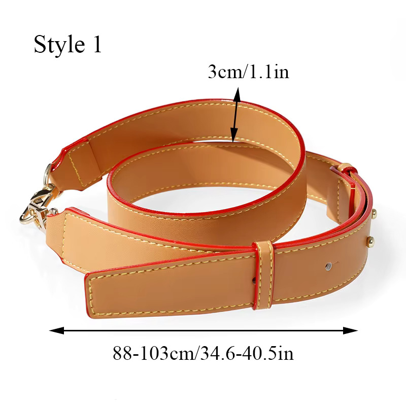 Schultergurt Luxus Leder für Handtaschen 88-103 cm x 3 cm