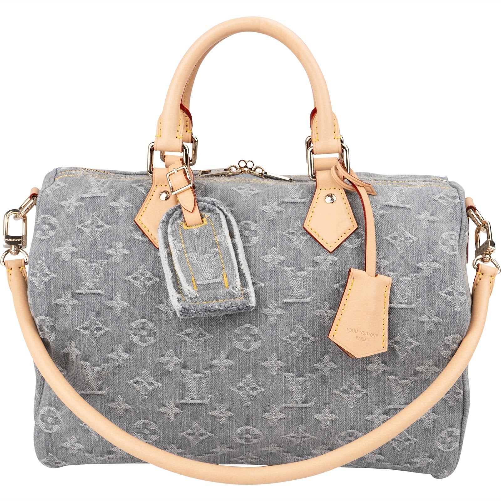 Louis Vuitton Monogram Denim Speedy 30 Bandoulière Boston Bag