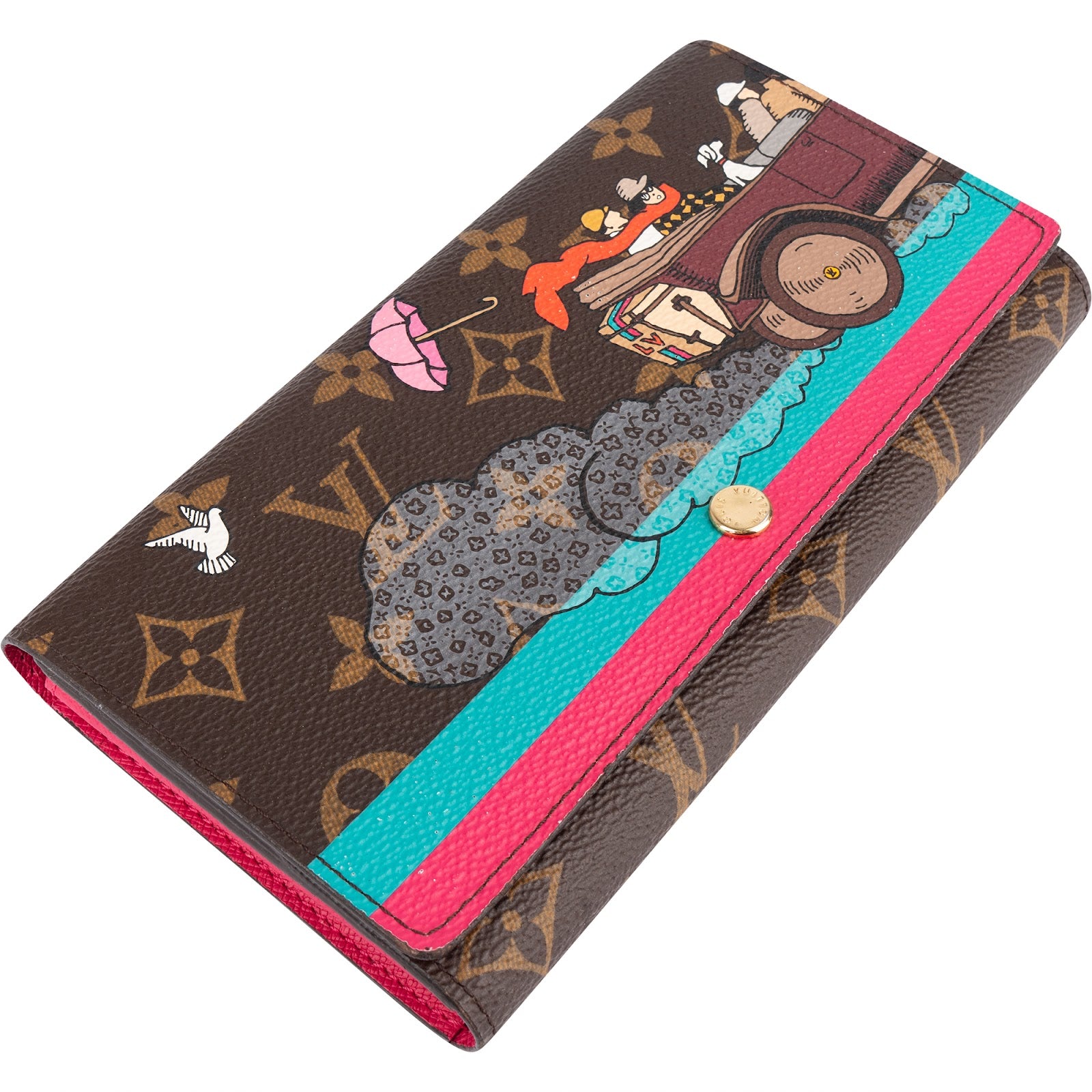 Louis Vuitton Monogram Canvas Limited Christmas Animation Illustre Evasion Sarah Wallet