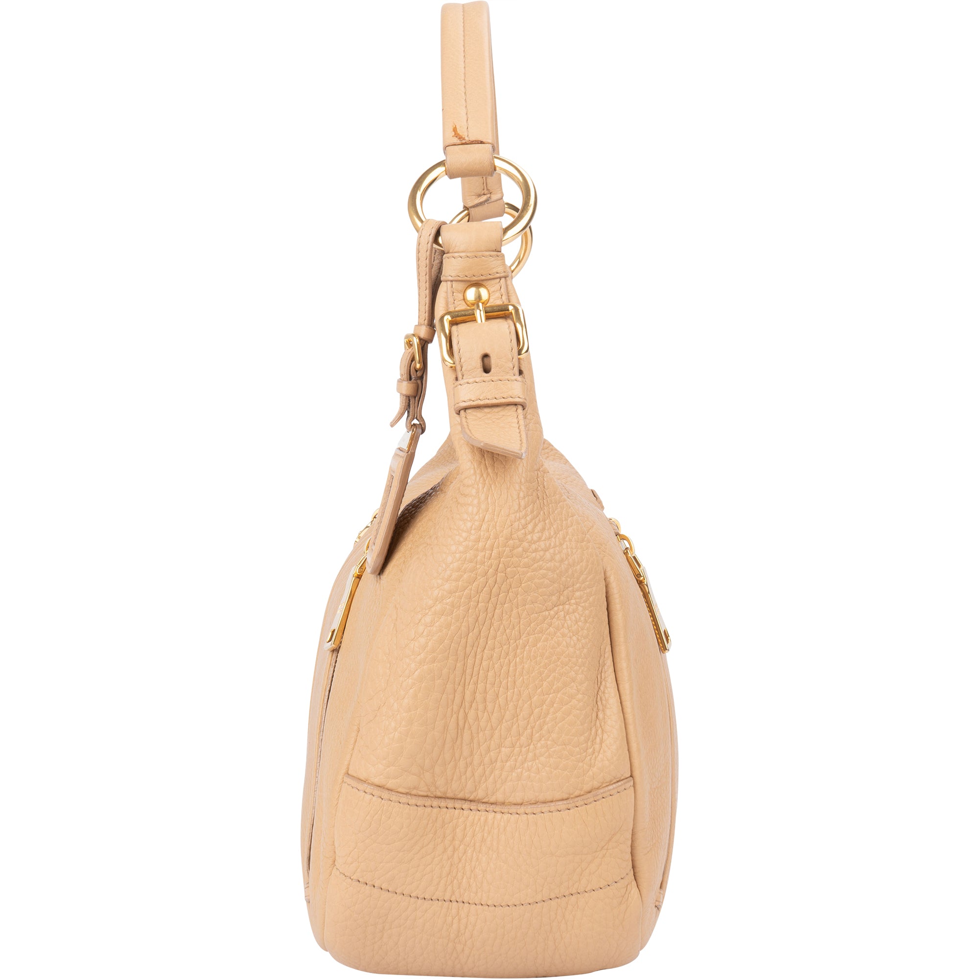 Prada Calf Leather Vitello City Hobo Bag