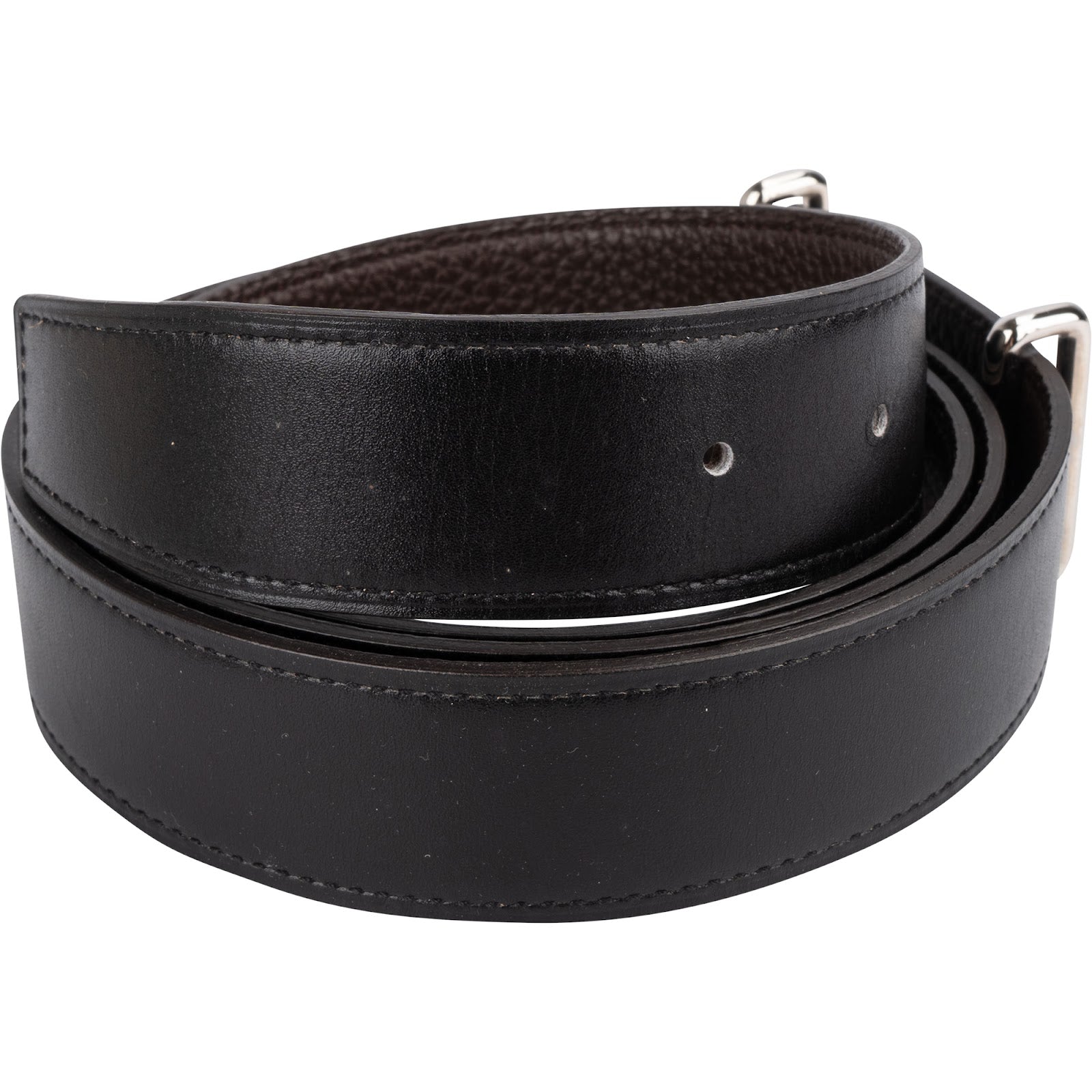 Hermés Reversible Leather Idem H d'Ancre Belt (110)
