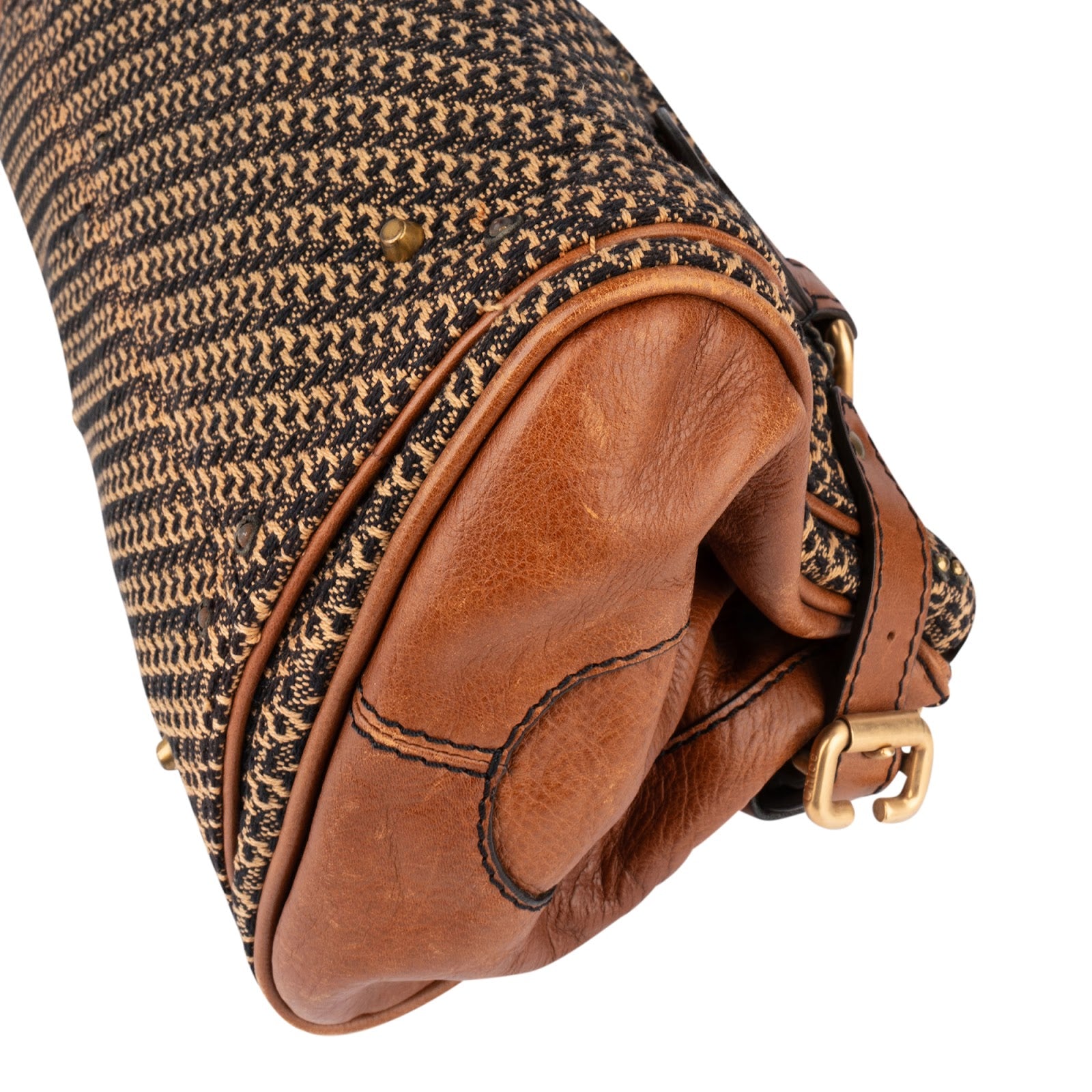 Chloé Woven Cotton Paddington Satchel Handbag