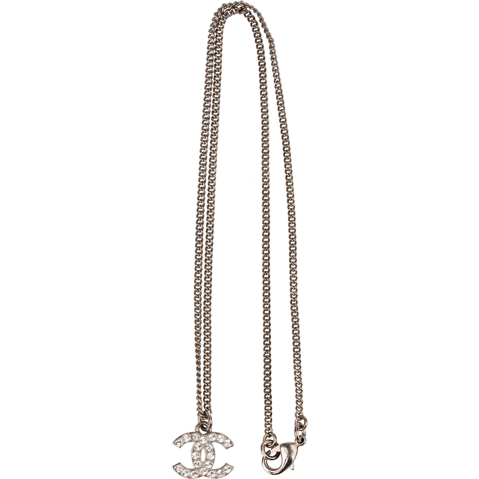 Chanel - Crystal CC Emblem Necklace