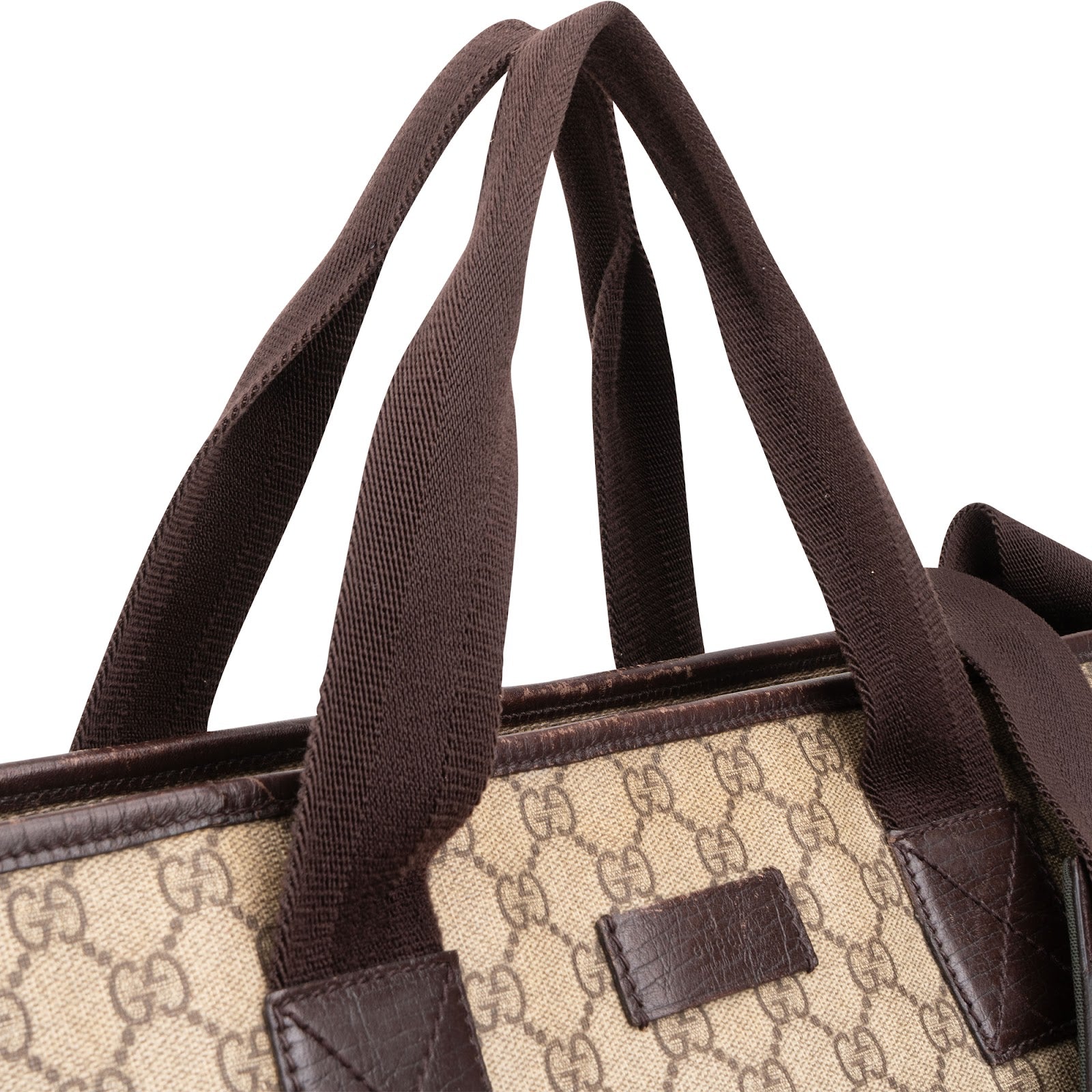 Gucci Monogram GG Supreme Large Tote Crossbody Bag