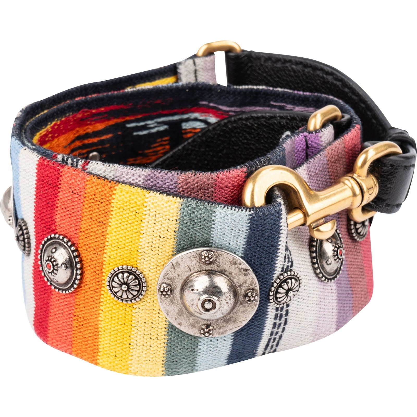 Christian Dior - Multicolor Cotton Embroidered Medallions Bag Strap