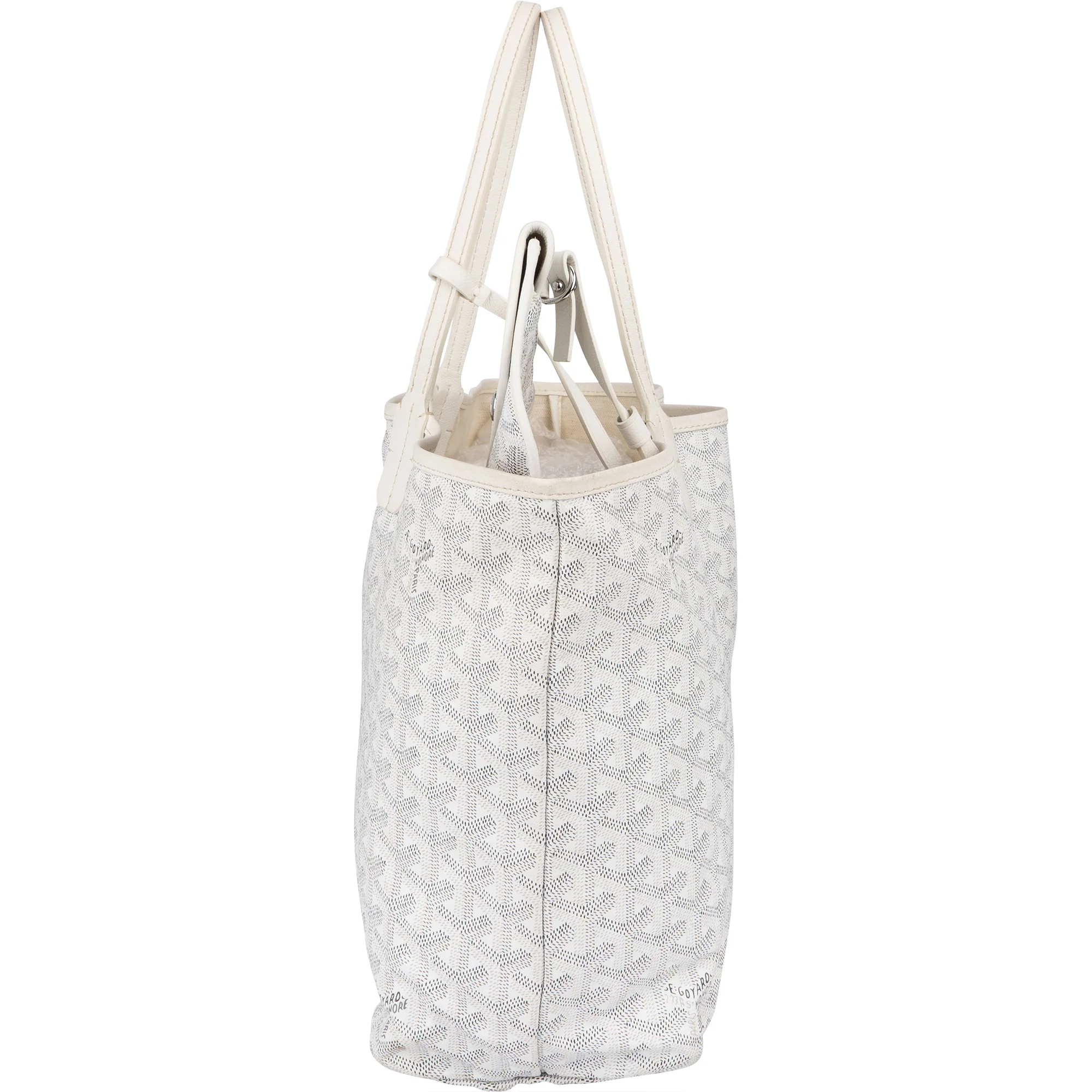 Goyard White Goyardine Monogram Saint Louis PM Shoulder Bag