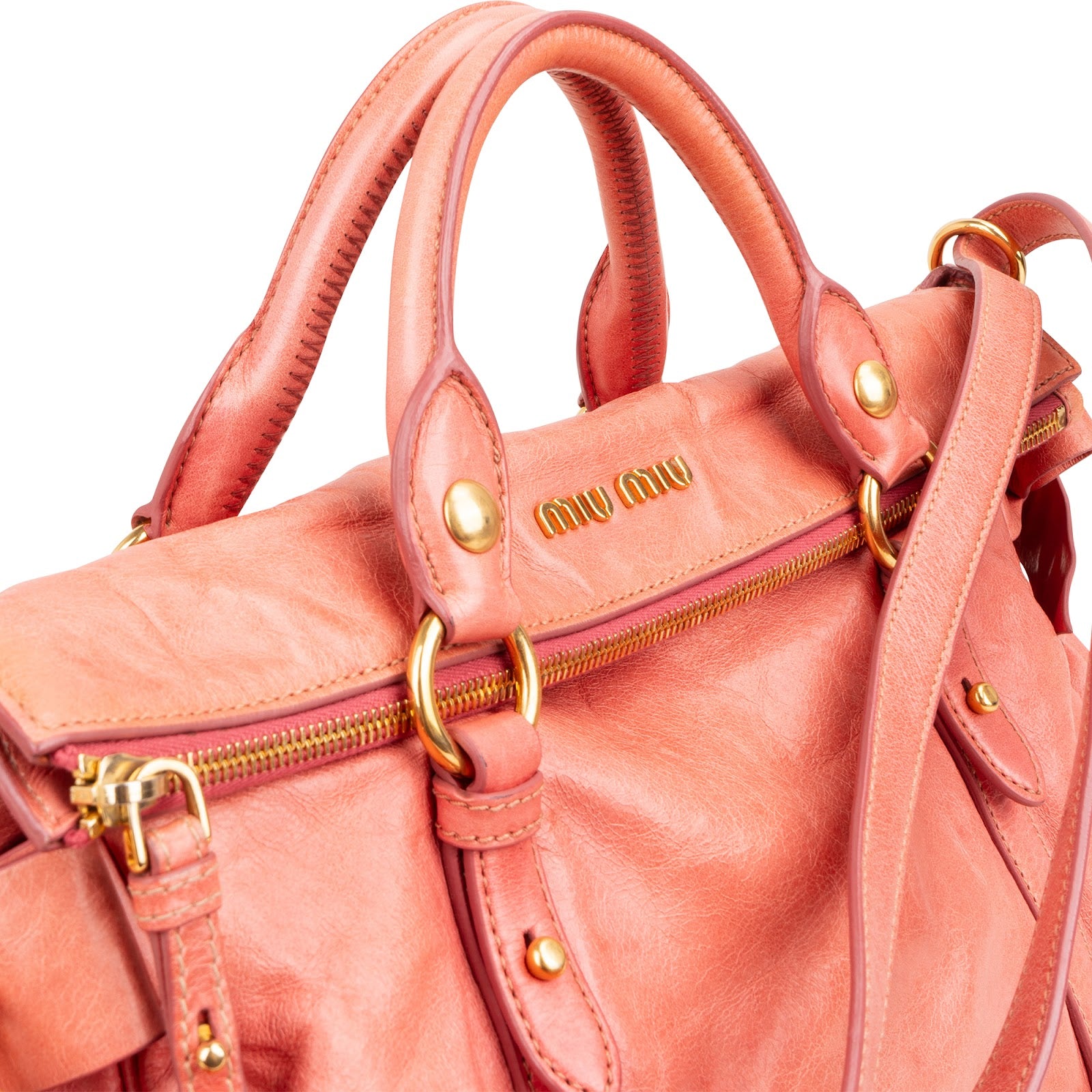 Miu Miu - Vitello Lux Bow Shoulderbag