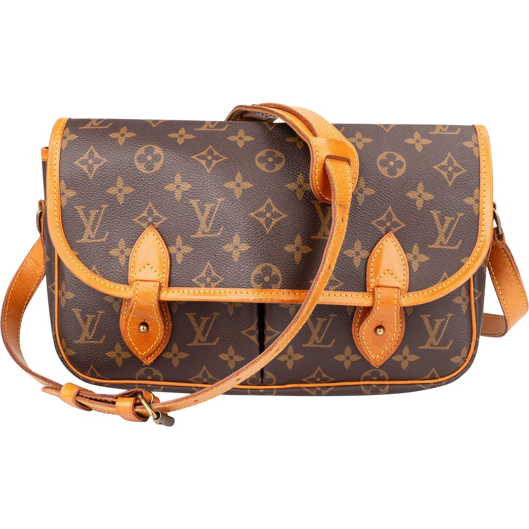 Louis Vuitton Canvas Monogram Gibeciere MM Crossbody Bag