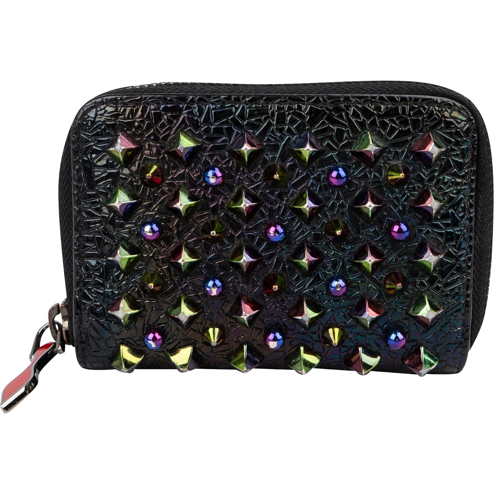 Christian Louboutin Panettone Spiked Small Zipped Coin Purse Wallet