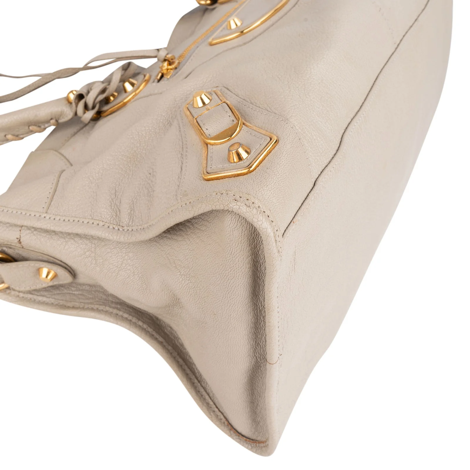 Balenciaga Beige Leather Giant City Handbag
