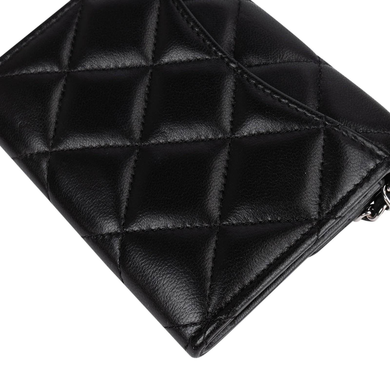 Chanel Quilted Lambskin CC Single Flap Wallet on Chain