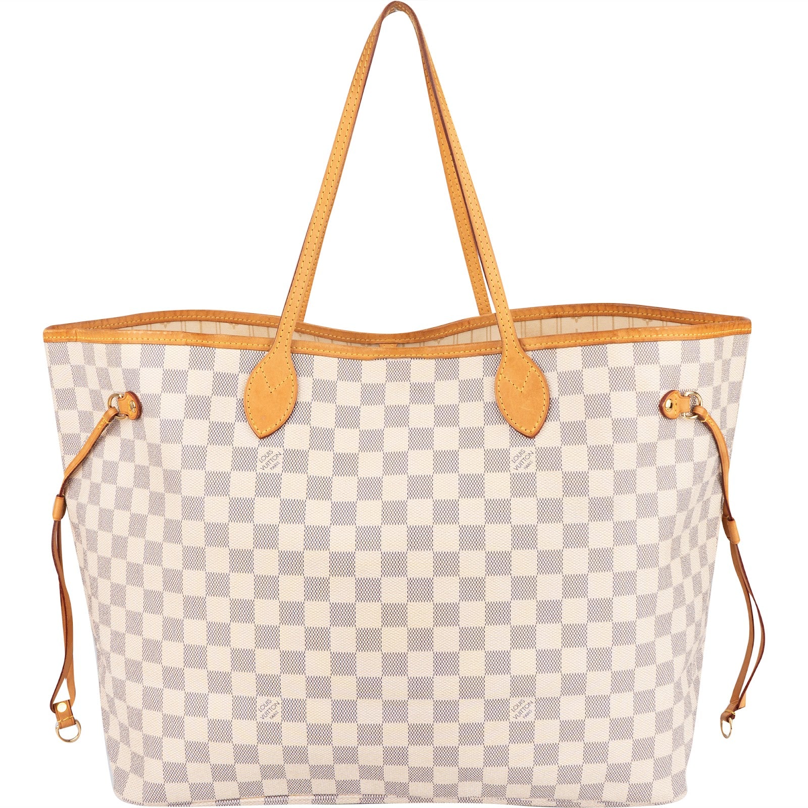 Louis Vuitton Monogram Damier Azur Canvas Neverfull GM Shoulder Bag