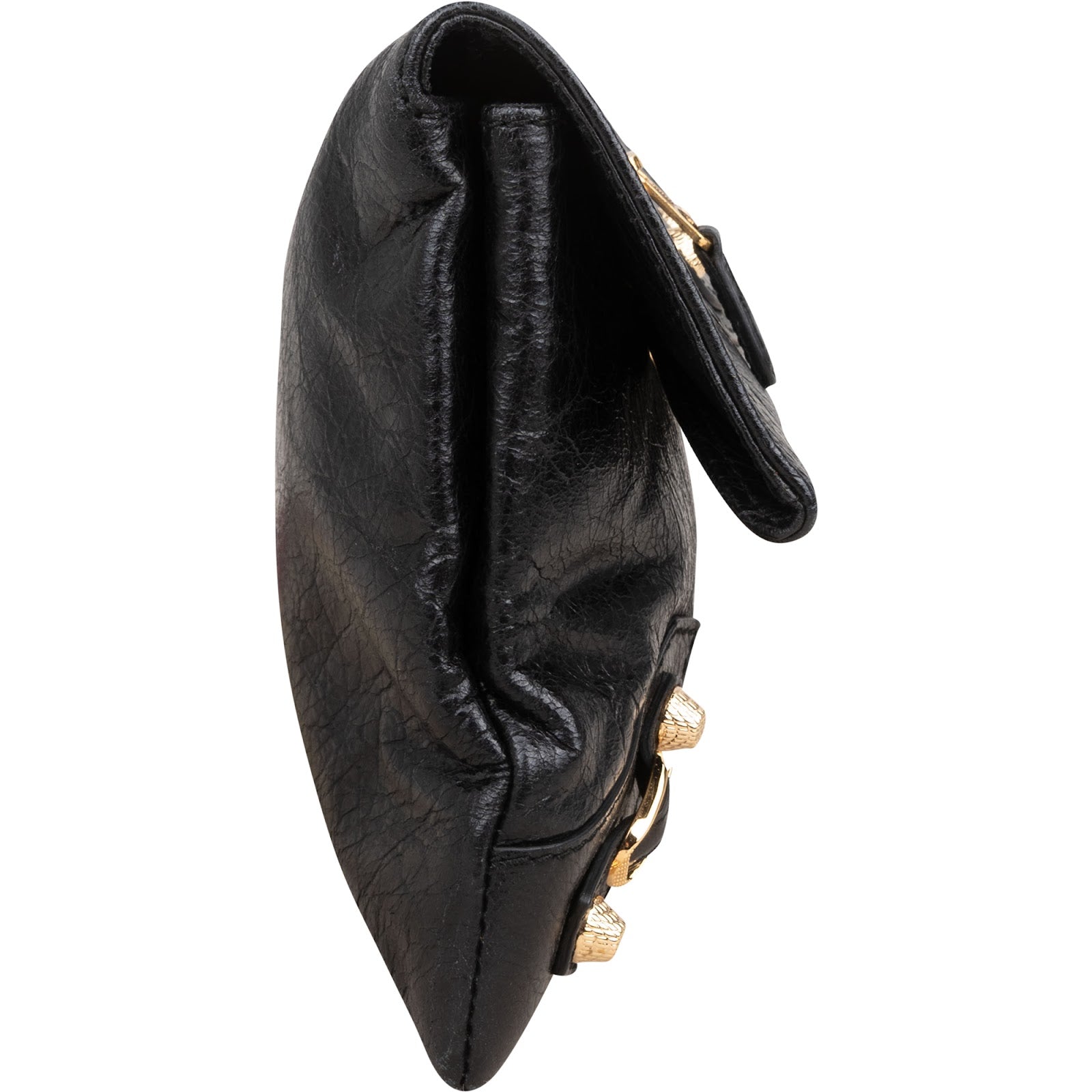 Balenciaga Black Leather City Clutch Bag