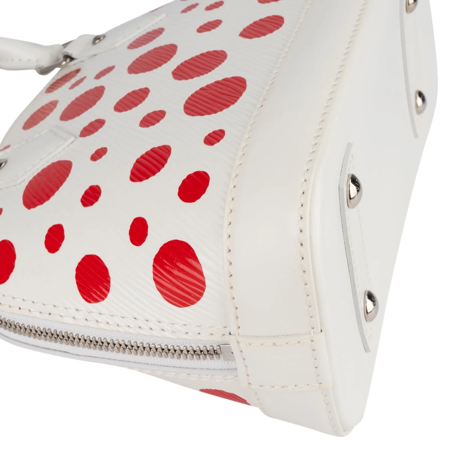Louis Vuitton White Epi Leather x Yayoi Kusama Alma BB Handbag