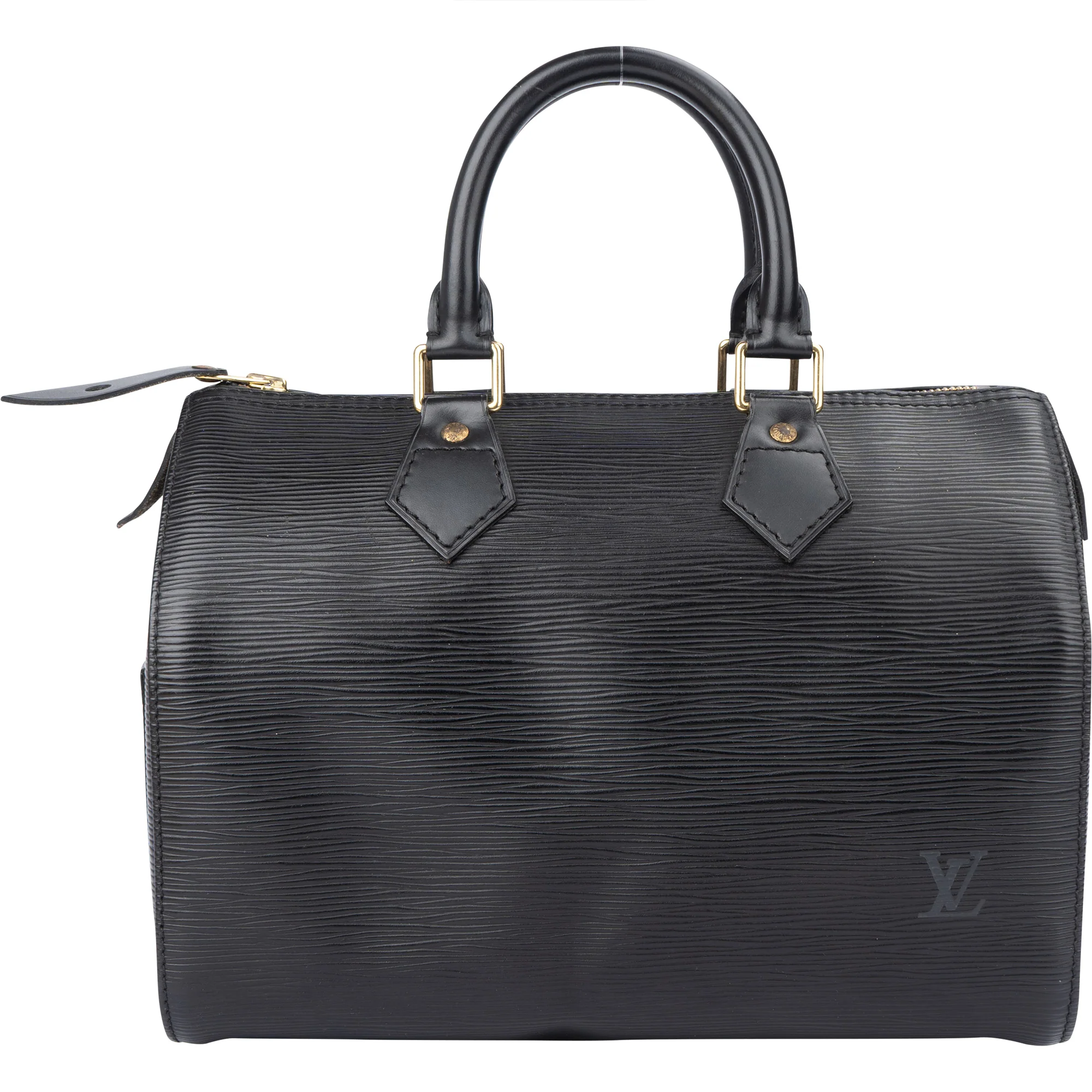 Louis Vuitton Noir Epi Leather Speedy 25 Handbag