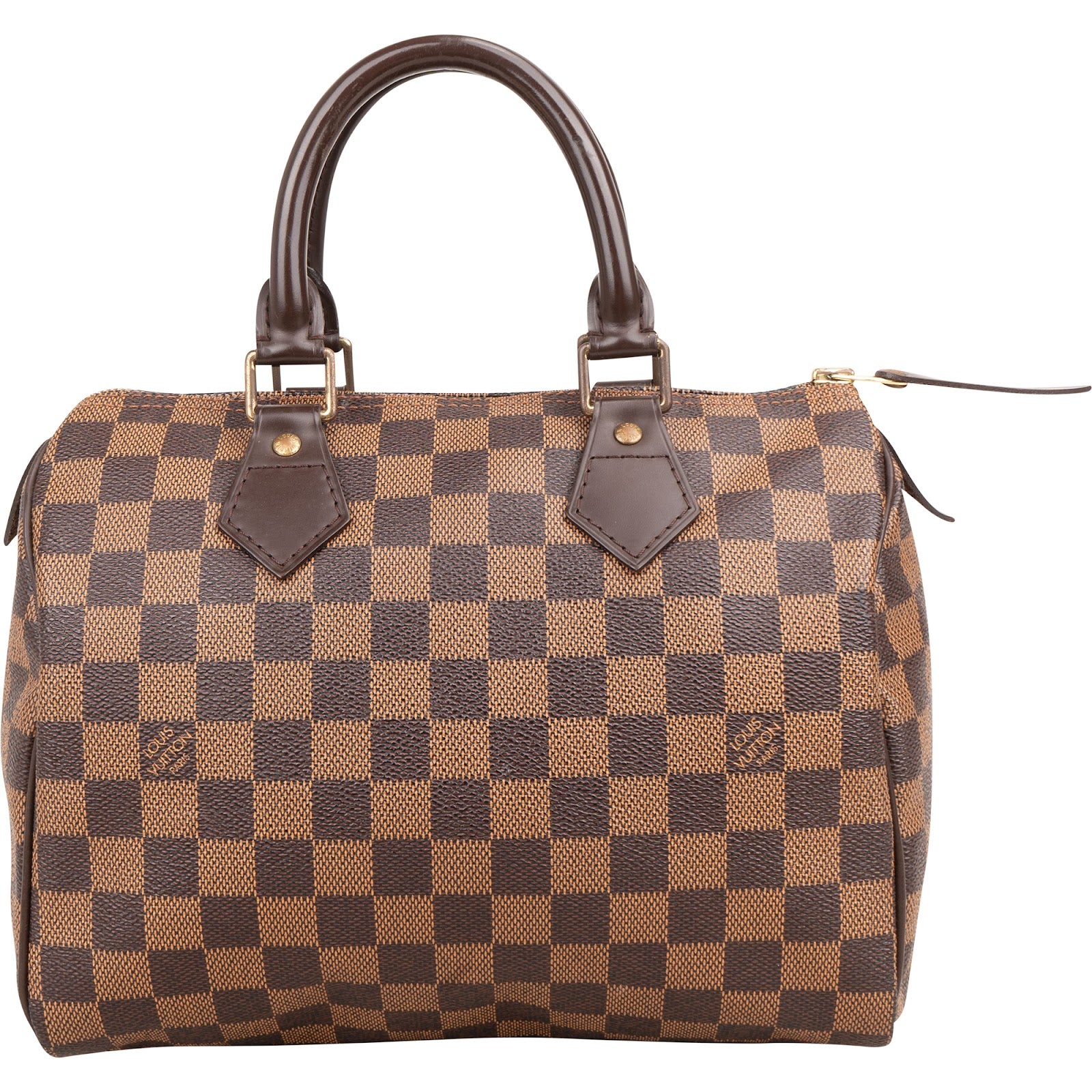 Louis Vuitton Monogram Damier Ebene Speedy 25 Boston Bag