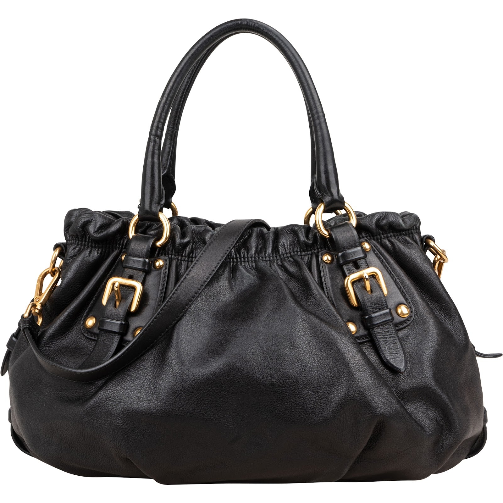 Prada Soft Calf Leather Gaufre Satchel Handbag