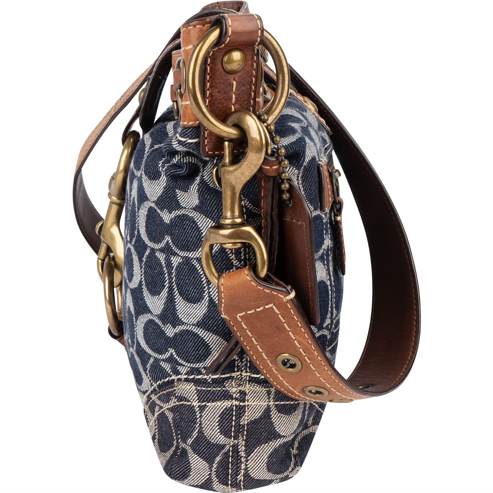 Coach Monogram Signature Denim Crossbody Bag