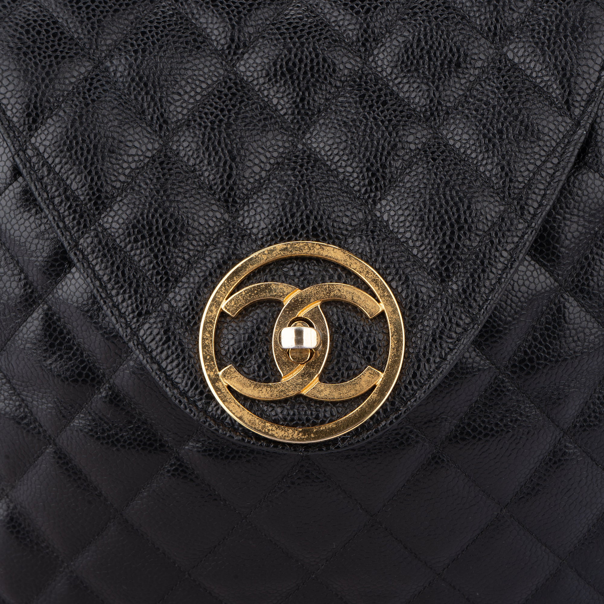 Chanel - Quilted Caviar Leather Chain Backpack